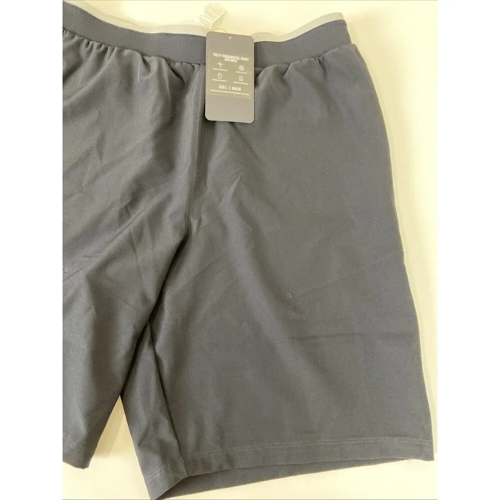 Fabletics Fundamental Short II Men's Large 9”Inseam Black Unlined Pockets NWT